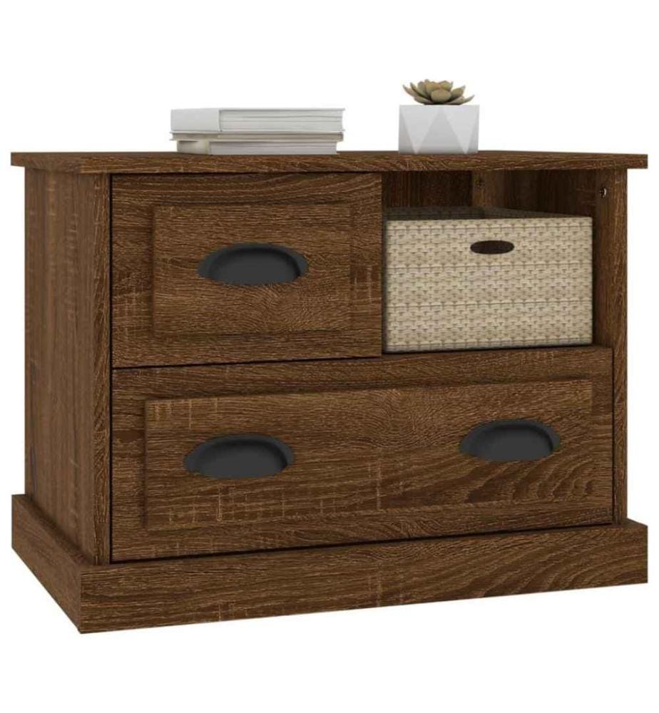 Nachttisch Braun Eichen-Optik 60x39x45 cm