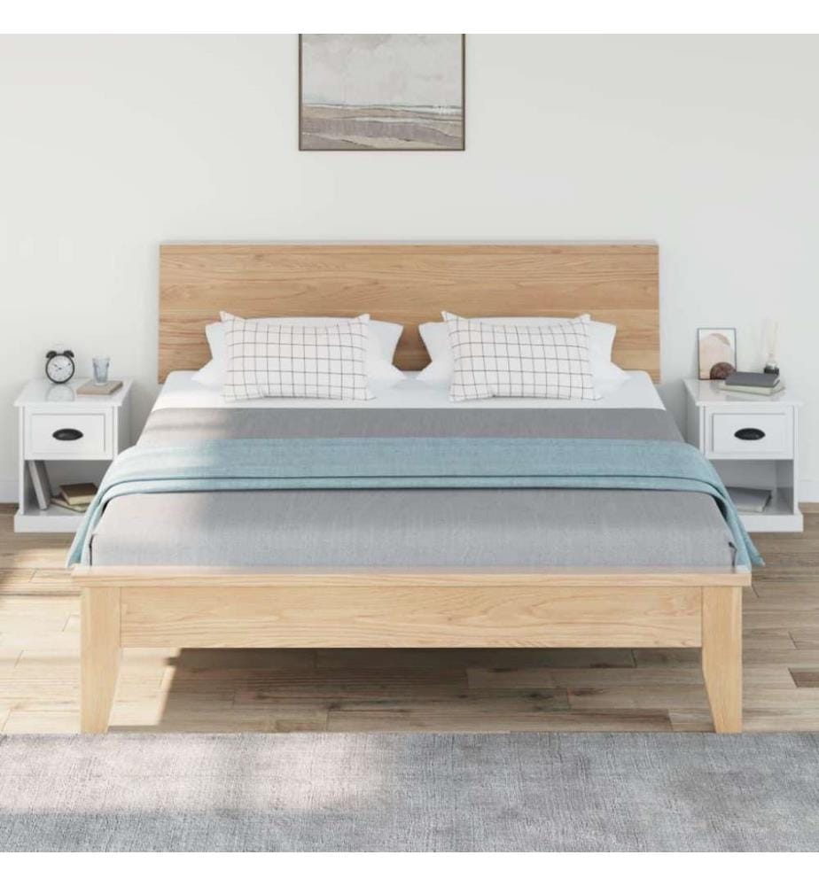 Nachttische 2 Stk. Hochglanz-Weiss 39x39x47,5 cm Holzwerkstoff