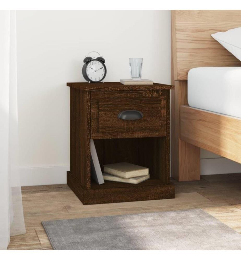 Tables de chevet 2pcs chêne marron 39x39x47,5cm bois ingénierie