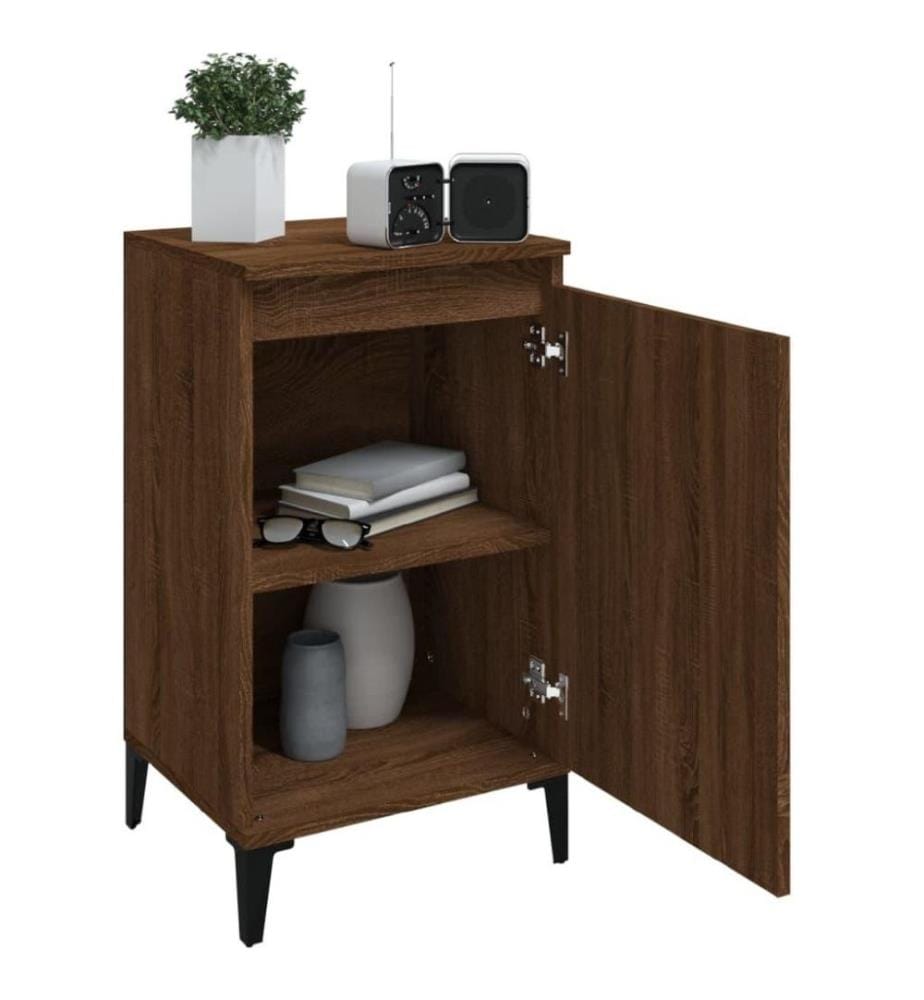 Nachttisch Braun Eichen-Optik 40x35x70 cm Holzwerkstoff