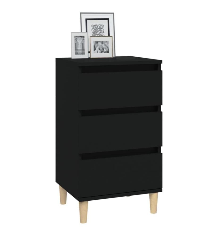 Nachttisch Schwarz 40x35x70 cm Holzwerkstoff