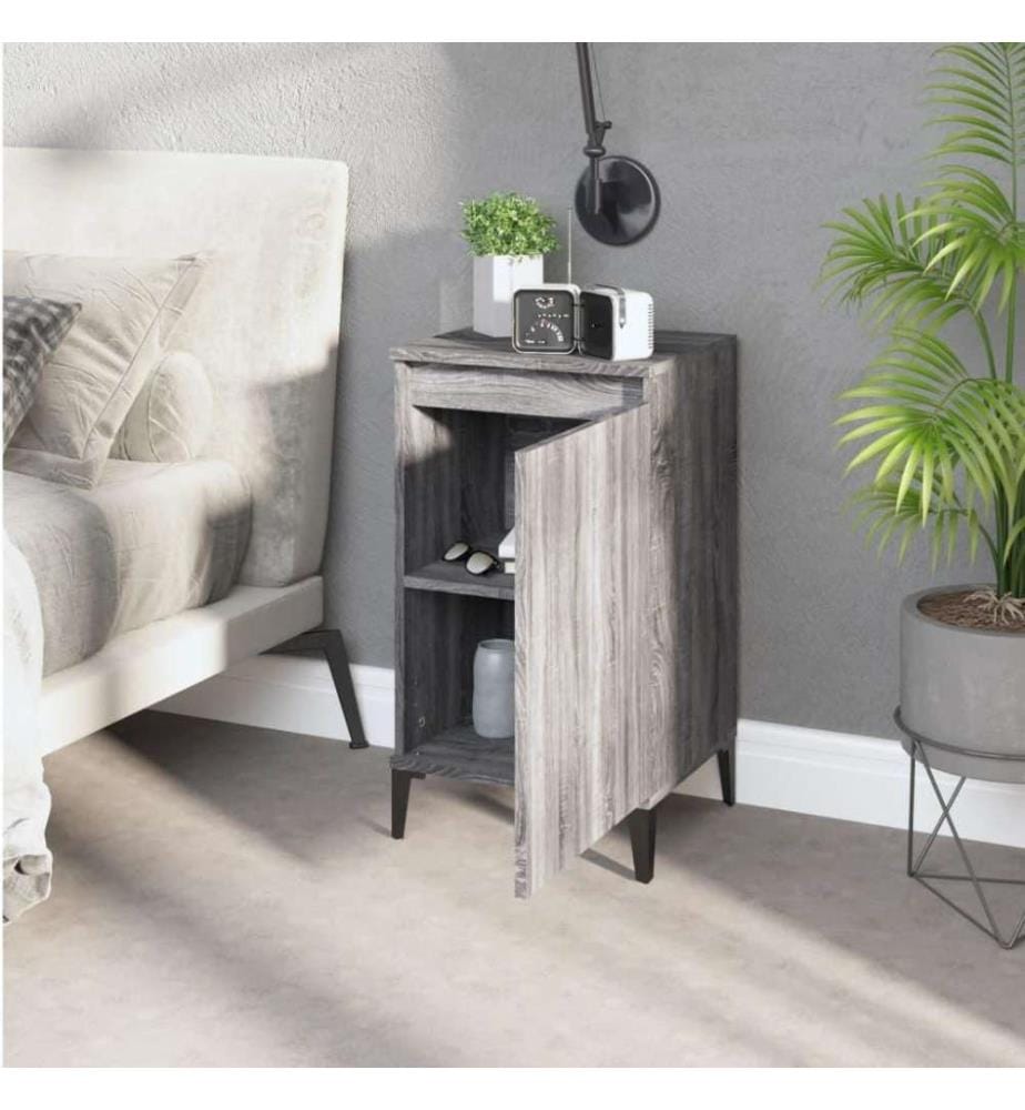 Nachttisch Grau Sonoma 40x35x70 cm Holzwerkstoff