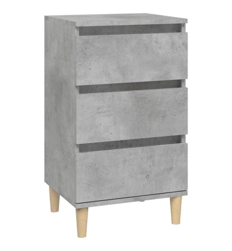 Nachttisch Betongrau 40x35x70 cm Holzwerkstoff
