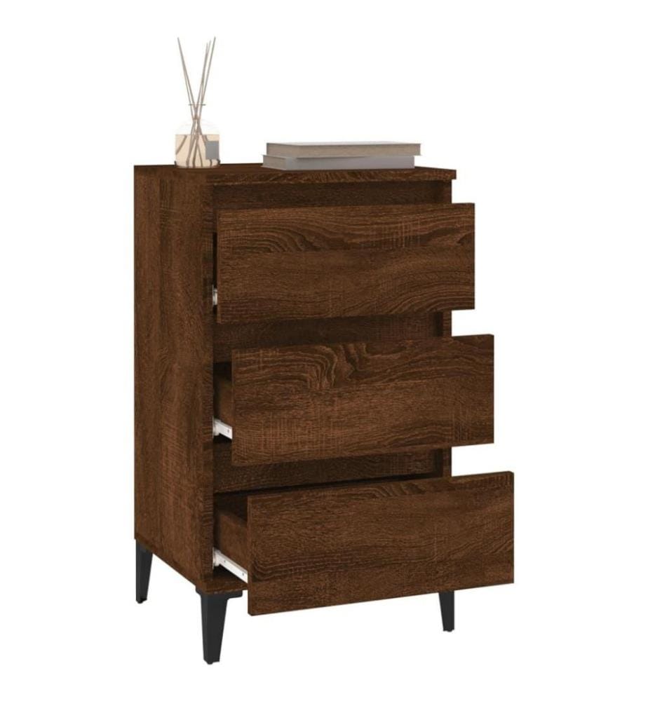 Nachttisch Braun Eichen-Optik 40x35x70 cm Holzwerkstoff