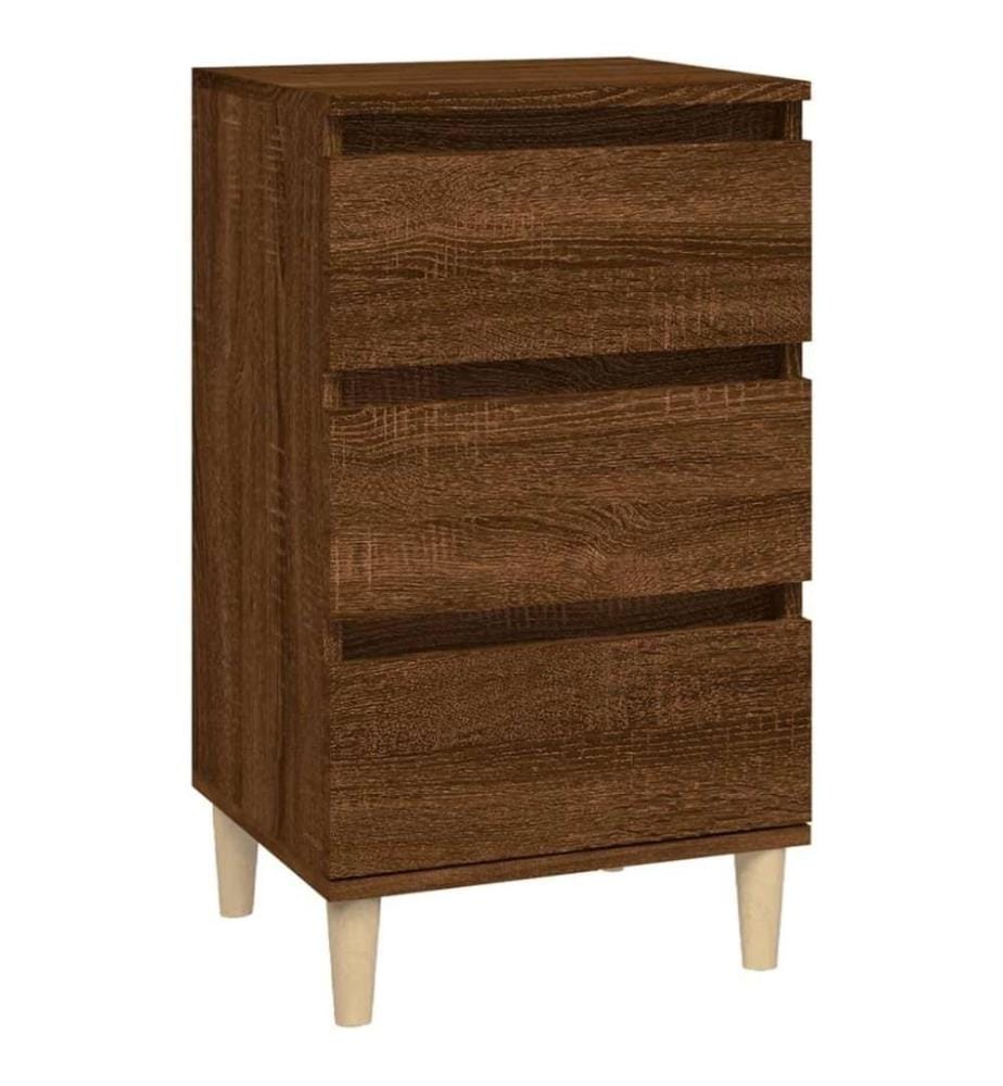 Nachttisch Braun Eichen-Optik 40x35x70 cm Holzwerkstoff