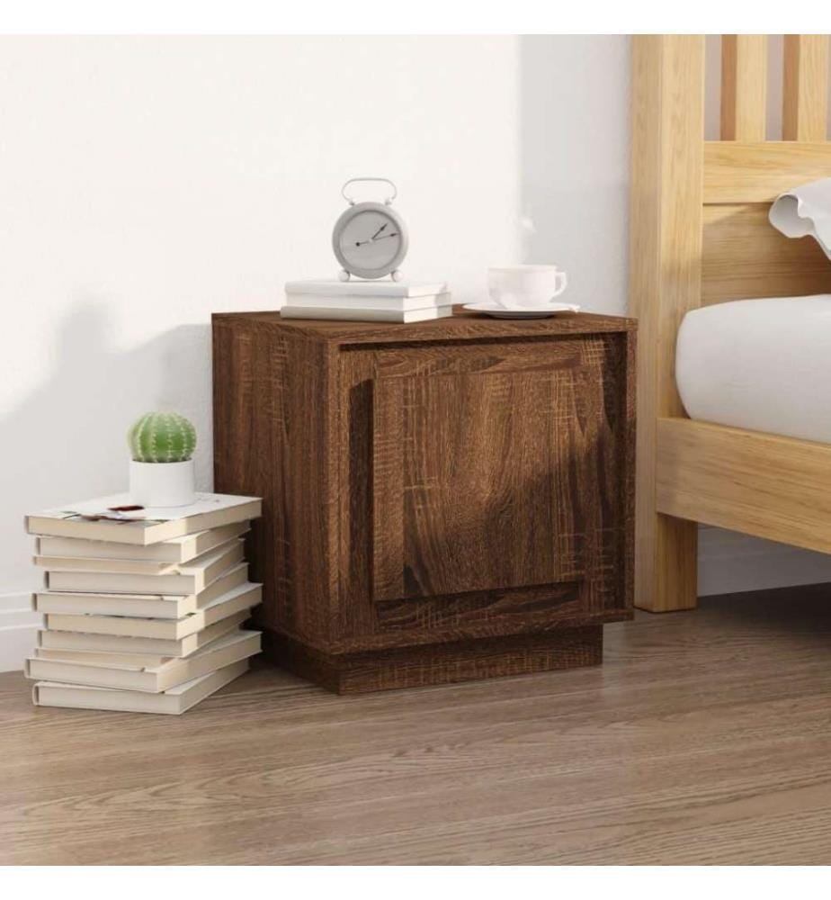Nachttische 2 Stk. Braun Eichen-Optik 44x35x45 cm Holzwerkstoff