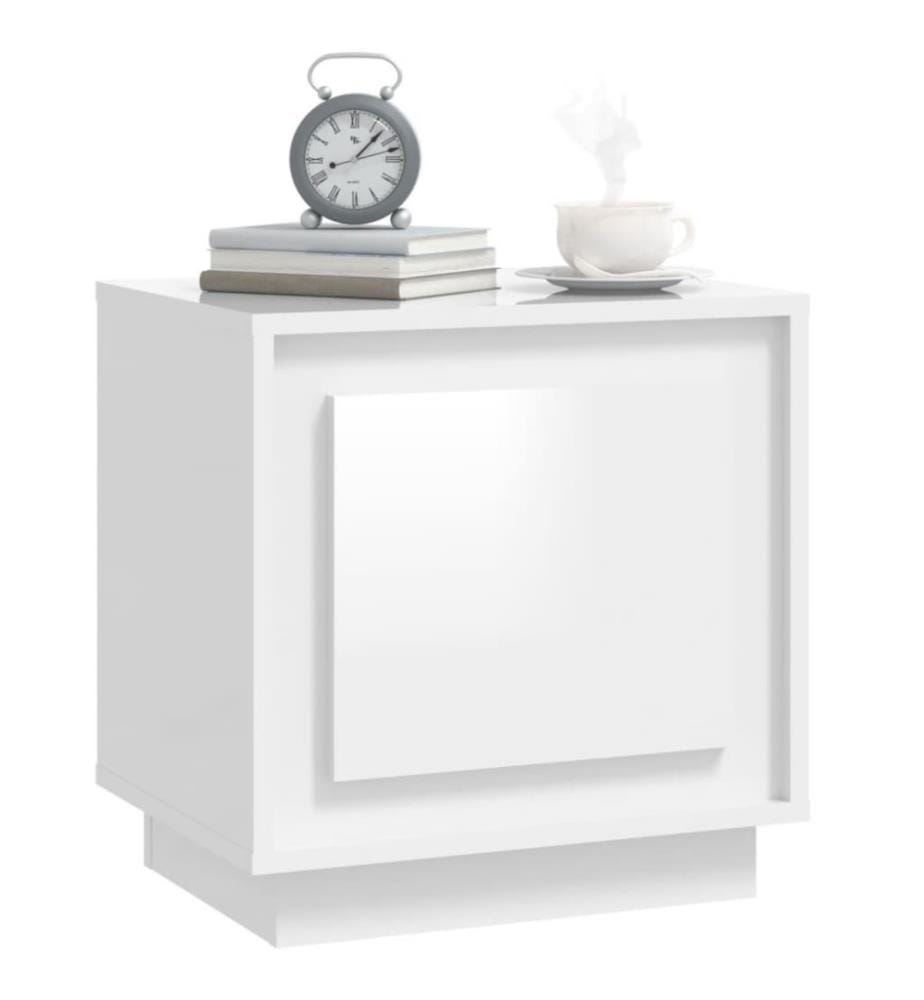 Nachttische 2 Stk. Hochglanz-Weiss 44x35x45 cm Holzwerkstoff