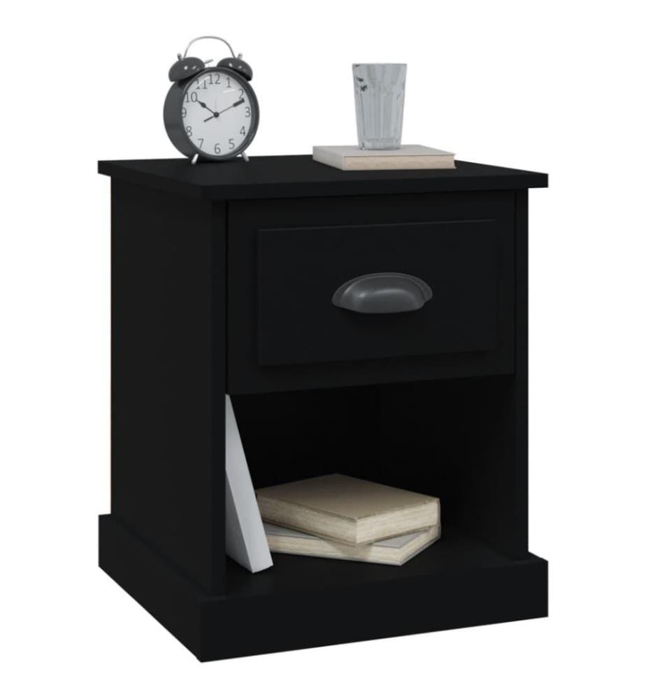 Nachttisch Schwarz 39x39x47,5 cm Holzwerkstoff