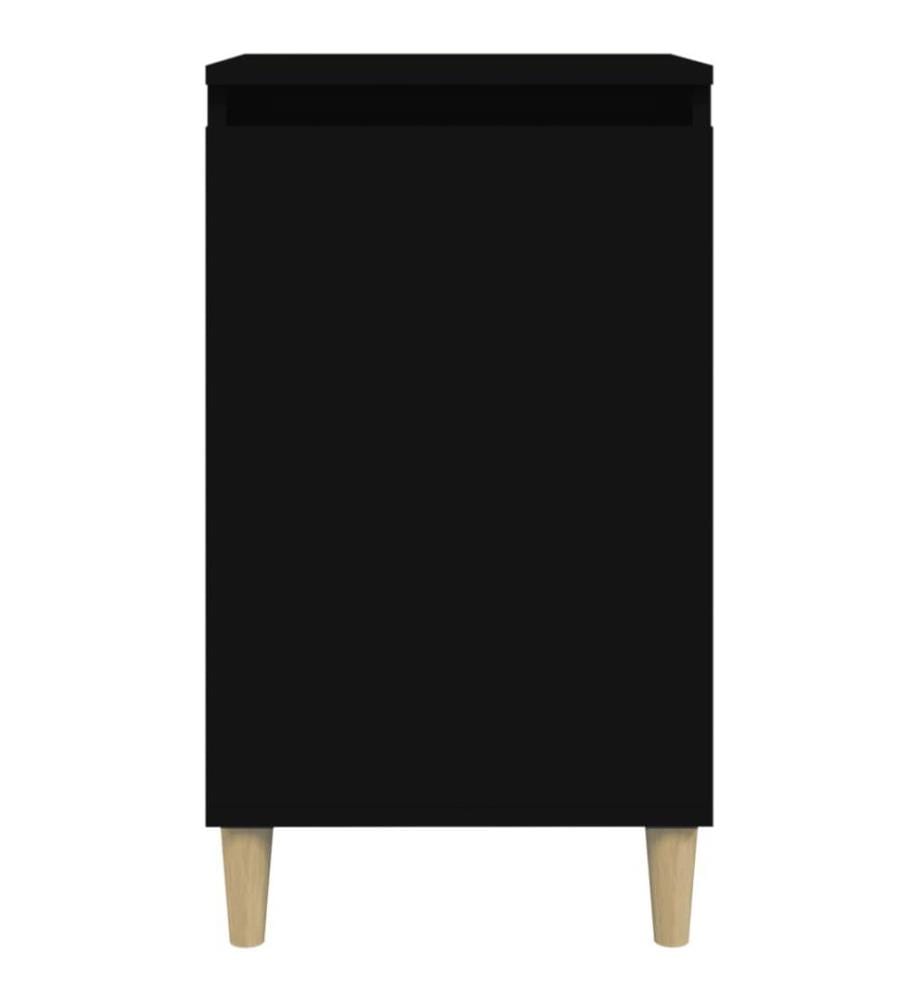 Nachttische 2 Stk. Schwarz 40x35x70 cm Holzwerkstoff