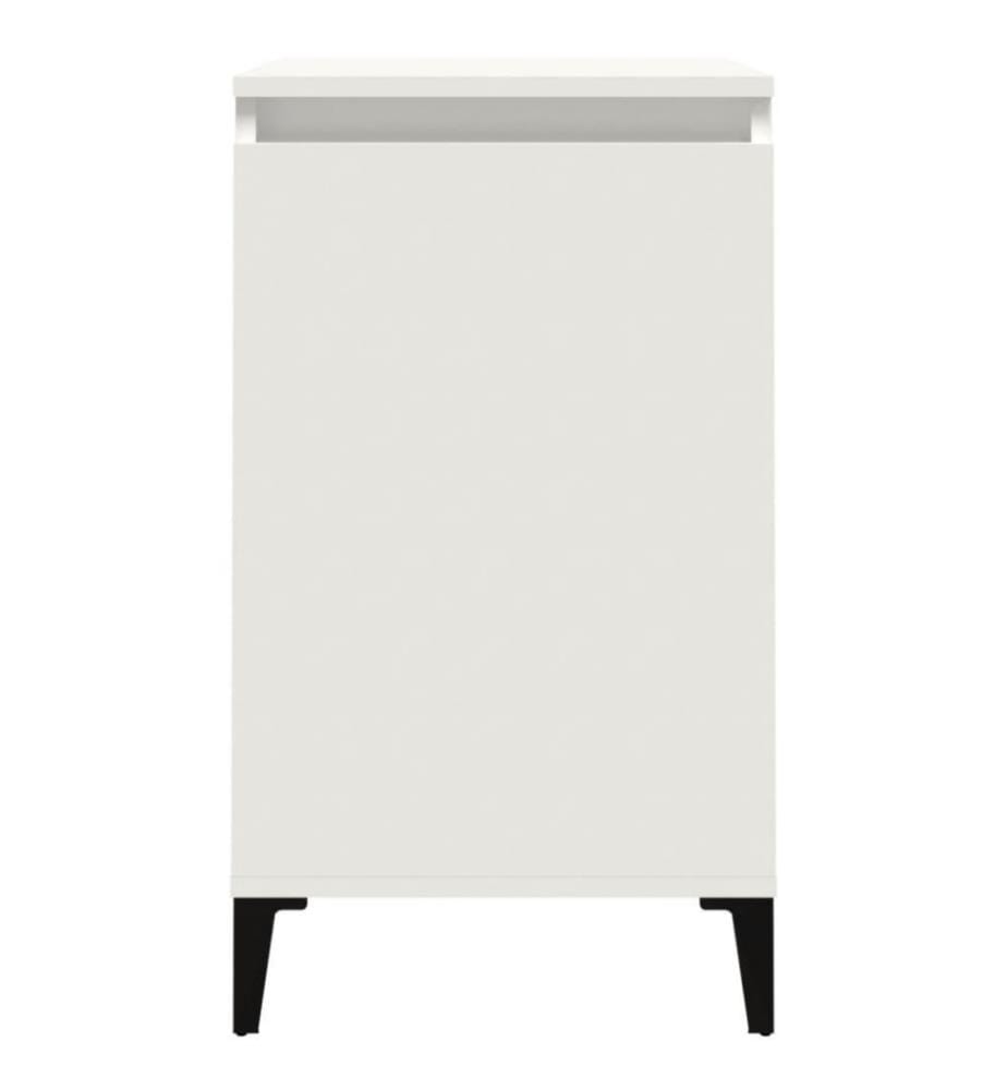 Nachttisch Weiss 40x35x70 cm Holzwerkstoff
