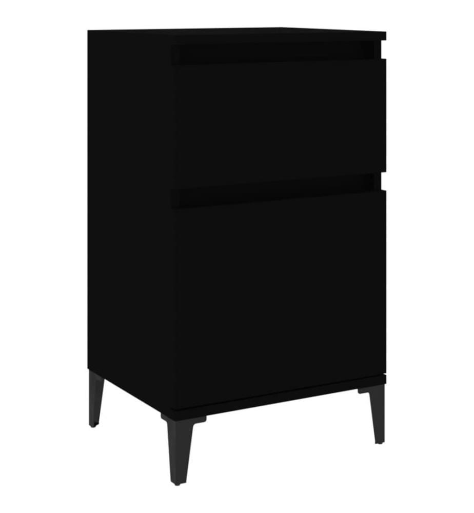 Nachttisch Schwarz 40x35x70 cm