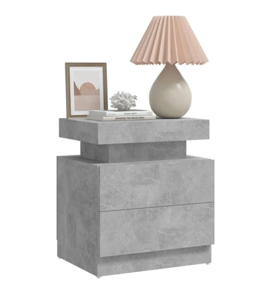 Nachttisch Betongrau 45x35x52 cm Holzwerkstoff