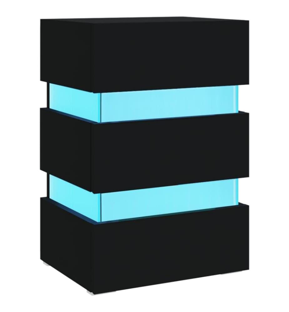 LED-Nachttisch Schwarz 45x35x67 cm Holzwerkstoff