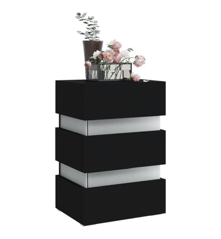 LED-Nachttisch Schwarz 45x35x67 cm Holzwerkstoff