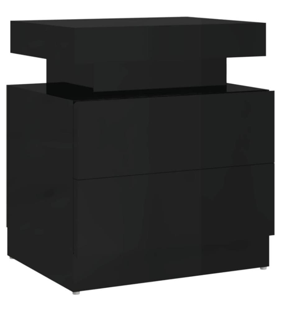 Nachttisch Hochglanz-Schwarz 45x35x52 cm Holzwerkstoff