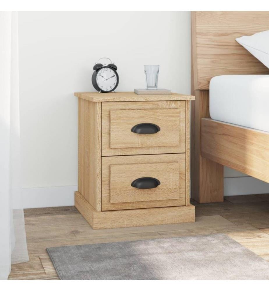 Nachttische 2 Stk. Sonoma-Eiche 39x39x47,5 cm Holzwerkstoff