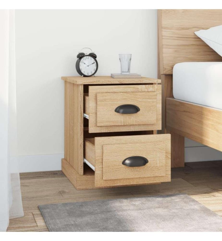 Nachttische 2 Stk. Sonoma-Eiche 39x39x47,5 cm Holzwerkstoff
