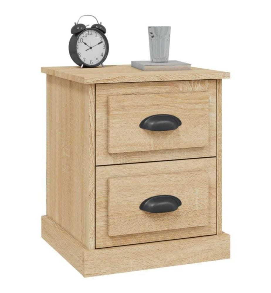 Nachttische 2 Stk. Sonoma-Eiche 39x39x47,5 cm Holzwerkstoff