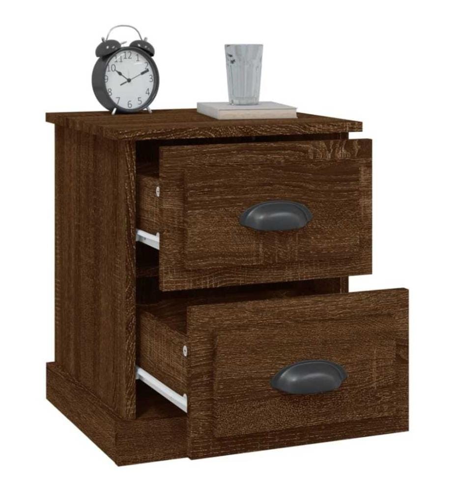 Nachttisch Braun Eichen-Optik 39x39x47,5 cm Holzwerkstoff