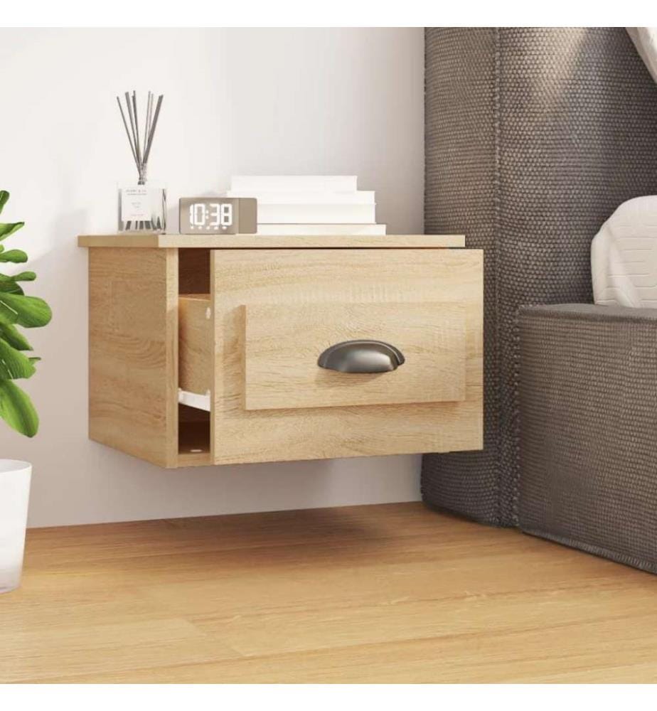 Wand-Nachttische 2 Stk. Sonoma-Eiche 41,5x36x28 cm
