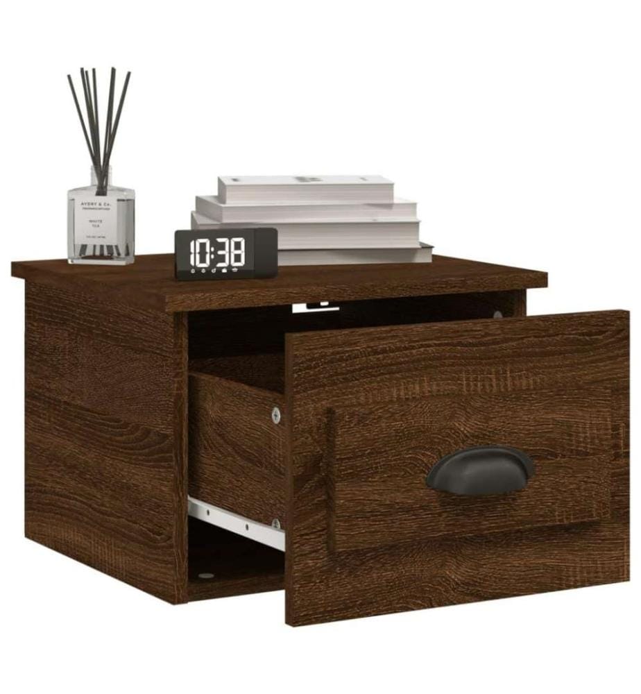 Wand-Nachttisch Braun Eichen-Optik 41,5x36x28 cm