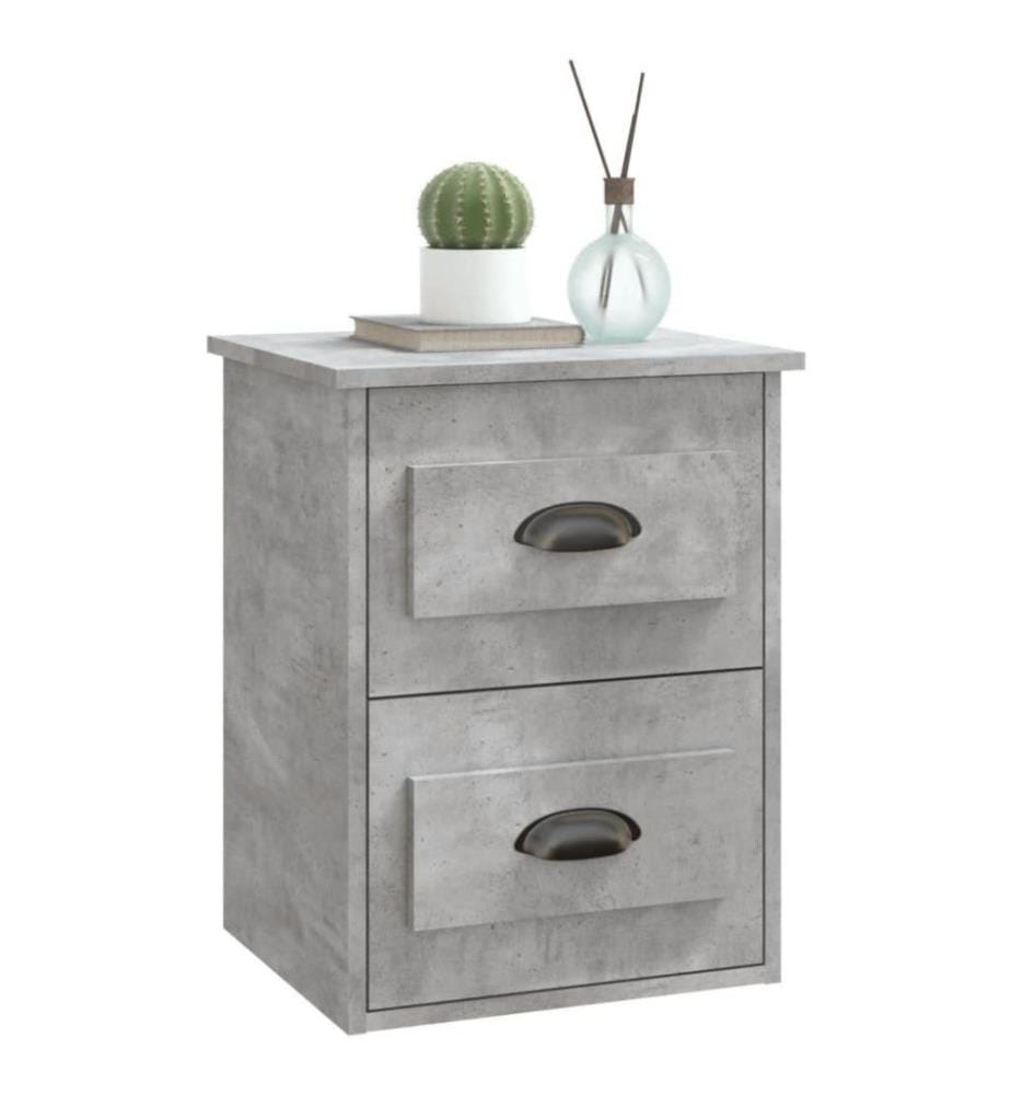 Wand-Nachttische 2 Stk. Betongrau 41,5x36x53 cm