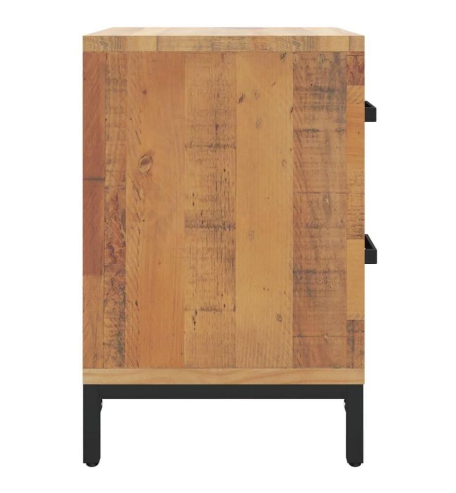 Nachttisch Braun 36x30x45 cm Massivholz Kiefer Recycelt