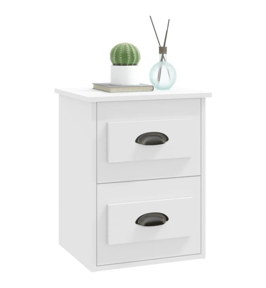 Wand-Nachttisch Weiss 41,5x36x53 cm