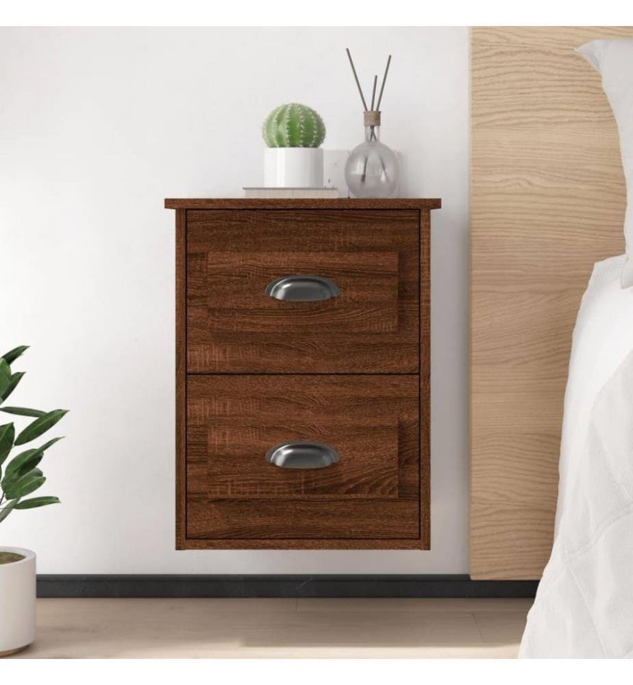 Wand-Nachttisch Braun Eichen-Optik 41,5x36x53 cm