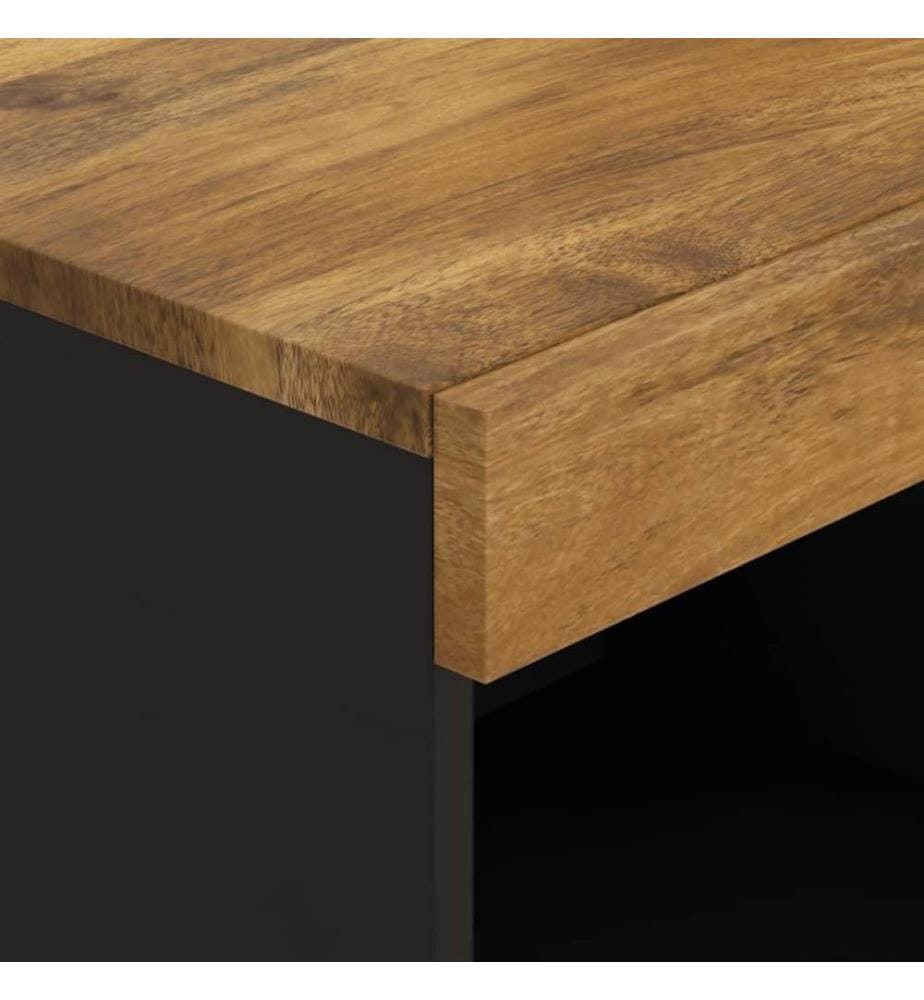 Beistellschrank 85x33x107 cm Massivholz Mango