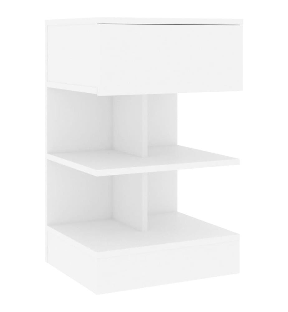 Nachttisch Weiss 40x35x65 cm Holzwerkstoff