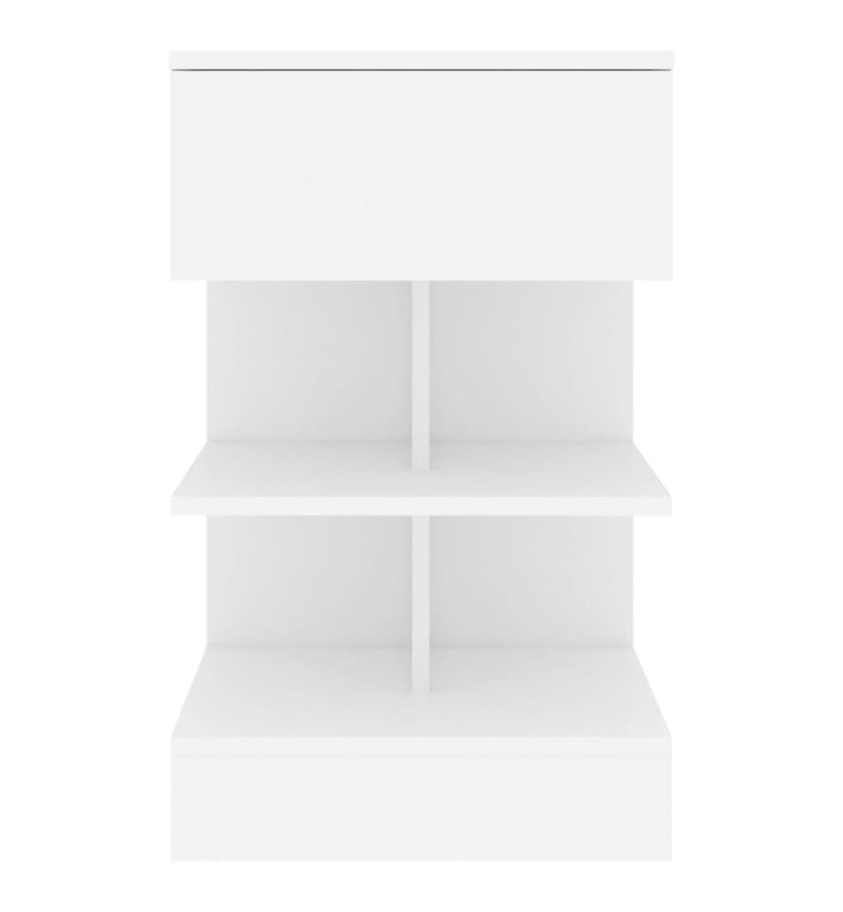 Nachttisch Weiss 40x35x65 cm Holzwerkstoff