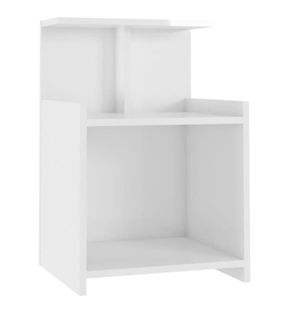 Nachttisch Hochglanz-Weiss 40x35x60 cm Holzwerkstoff