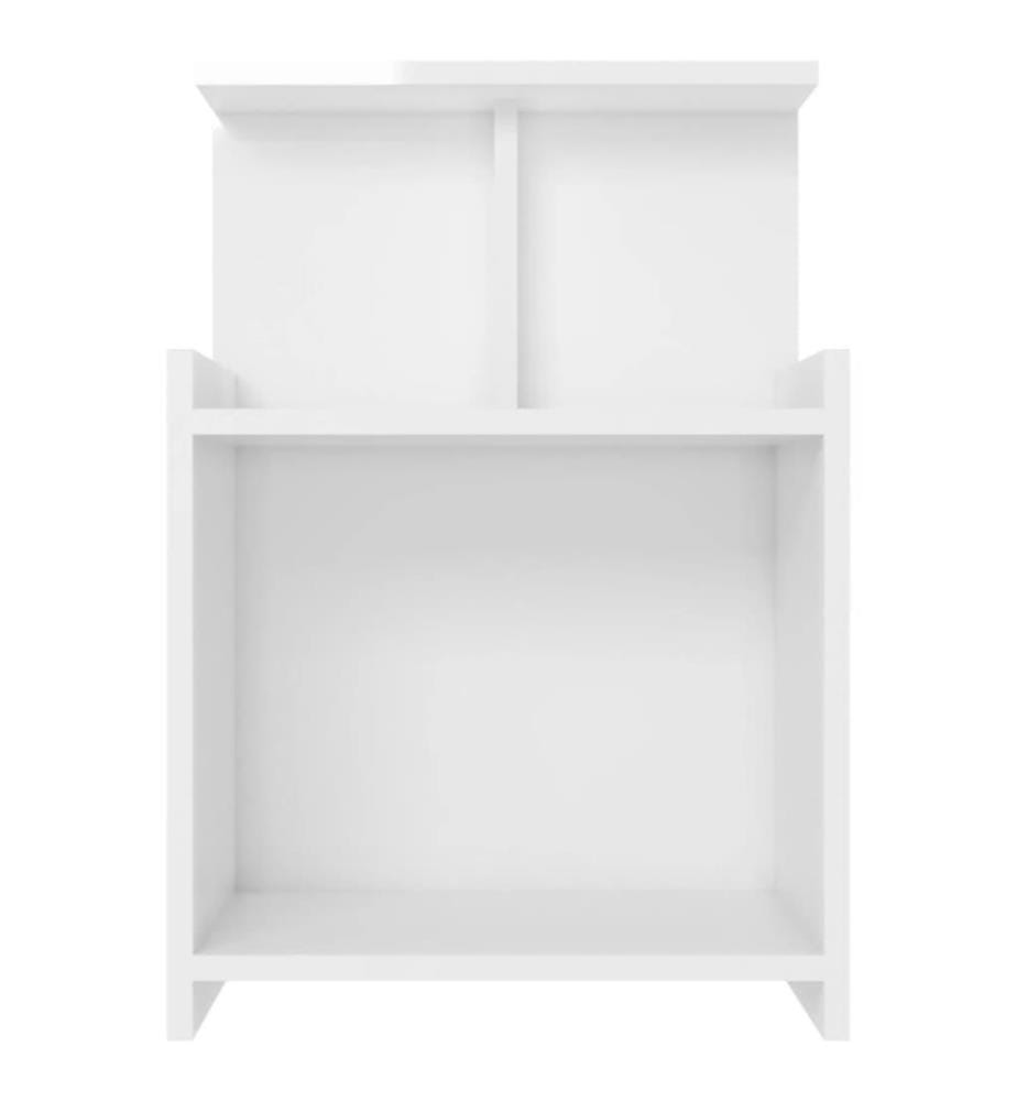 Nachttisch Hochglanz-Weiss 40x35x60 cm Holzwerkstoff