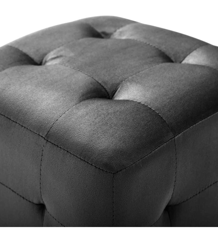 Nachttische 2 Stk. Schwarz 30x30x30 cm Samtstoff