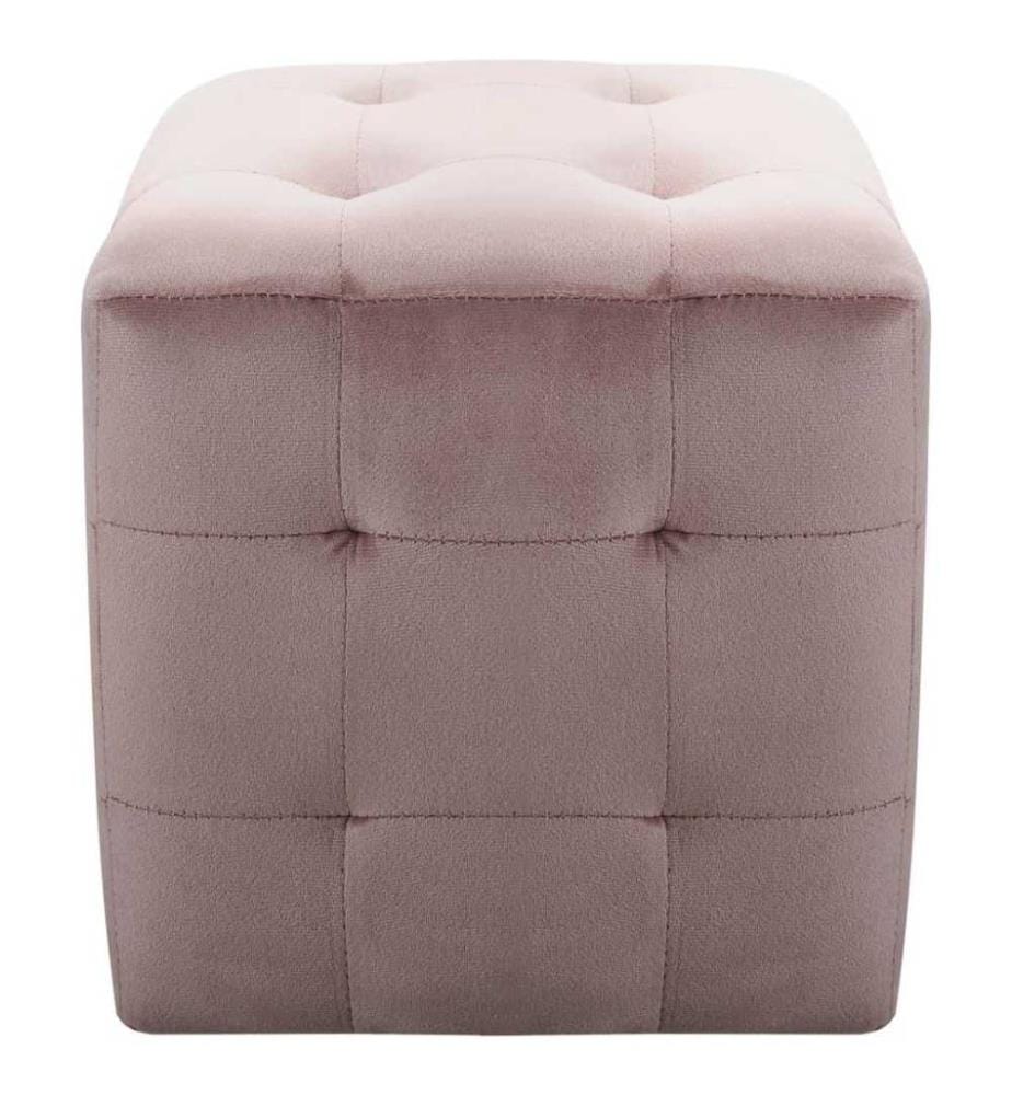 Nachttische 2 Stk. Rosa 30x30x30 cm Samtstoff