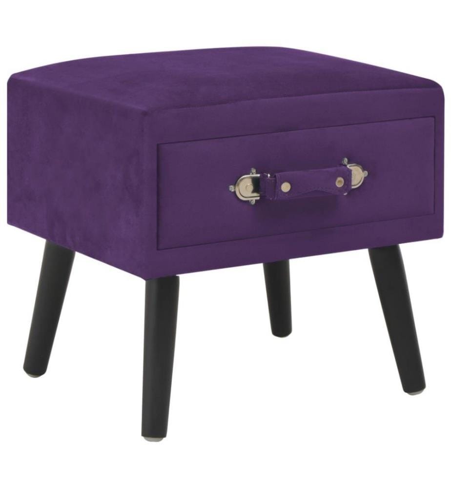 Nachttisch Dunkelviolett 40 x 35 x 40 Samt