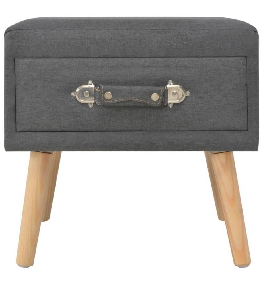 Nachttische 2 Stk. Dunkelgrau 40 x 35 x 40 cm Stoff