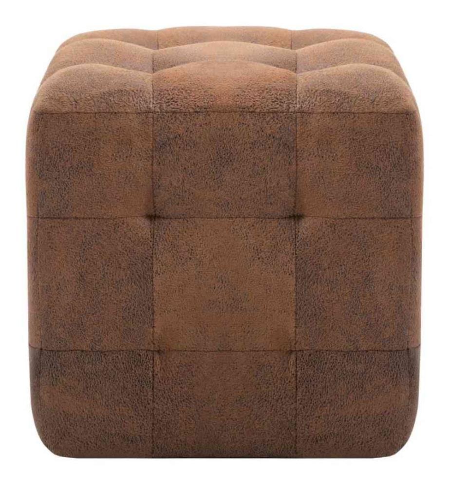 Nachttische 2 Stk. Braun 30×30×30 cm Wildleder-Optik