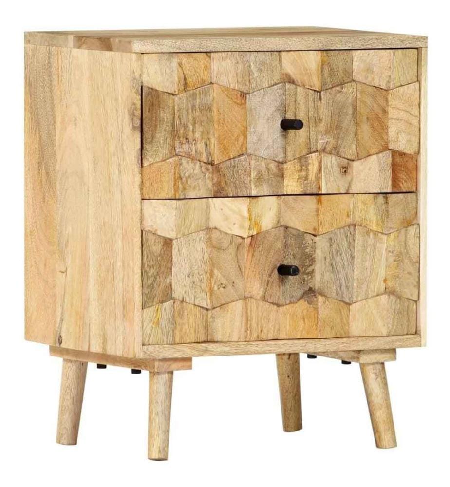 Nachttisch 40x30x50 cm Massivholz Mango