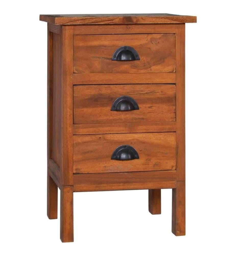 Nachttisch 40x35x60 cm Massivholz Teak