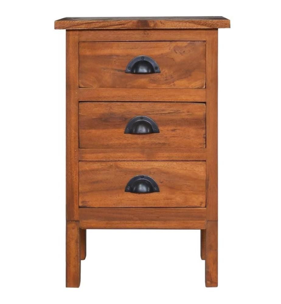 Nachttisch 40x35x60 cm Massivholz Teak