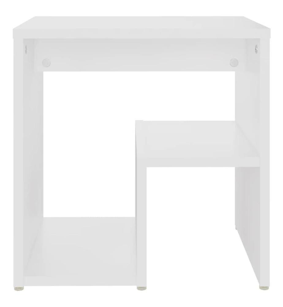 Nachttisch Weiss 40x30x40 cm Holzwerkstoff