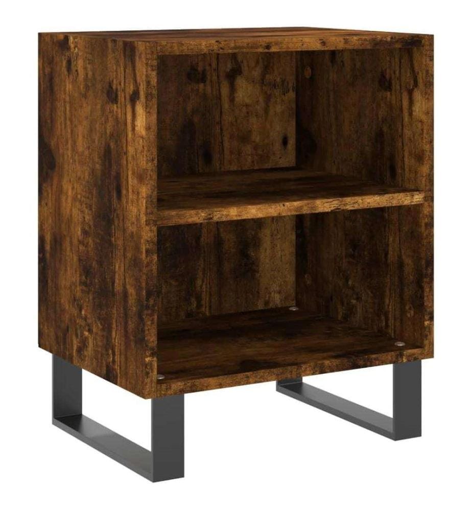 Nachttische 2 Stk. Räuchereiche 40x30x50 cm Holzwerkstoff