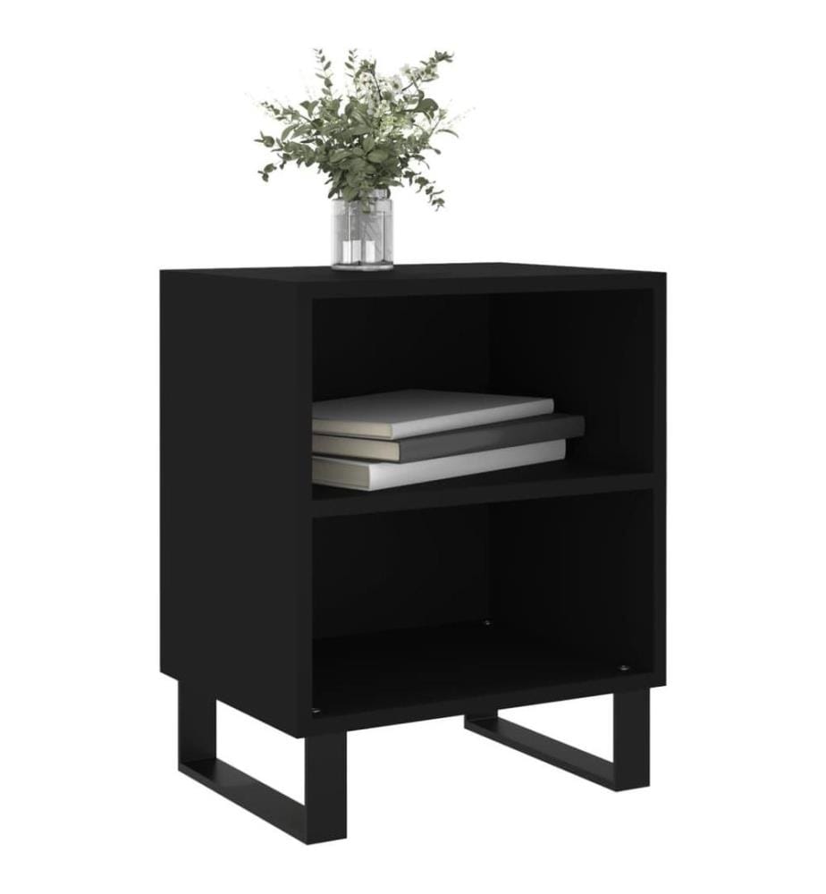Nachttische 2 Stk. Schwarz 40x30x50 cm Holzwerkstoff