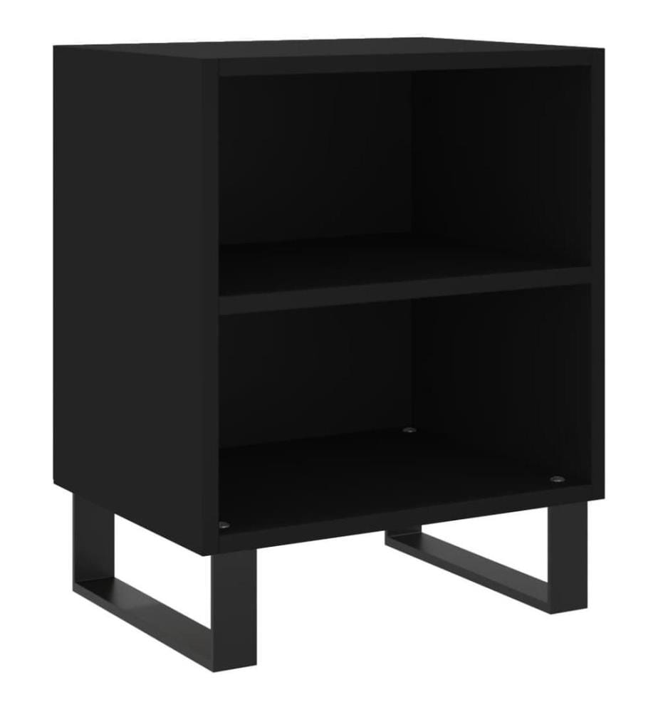 Nachttische 2 Stk. Schwarz 40x30x50 cm Holzwerkstoff