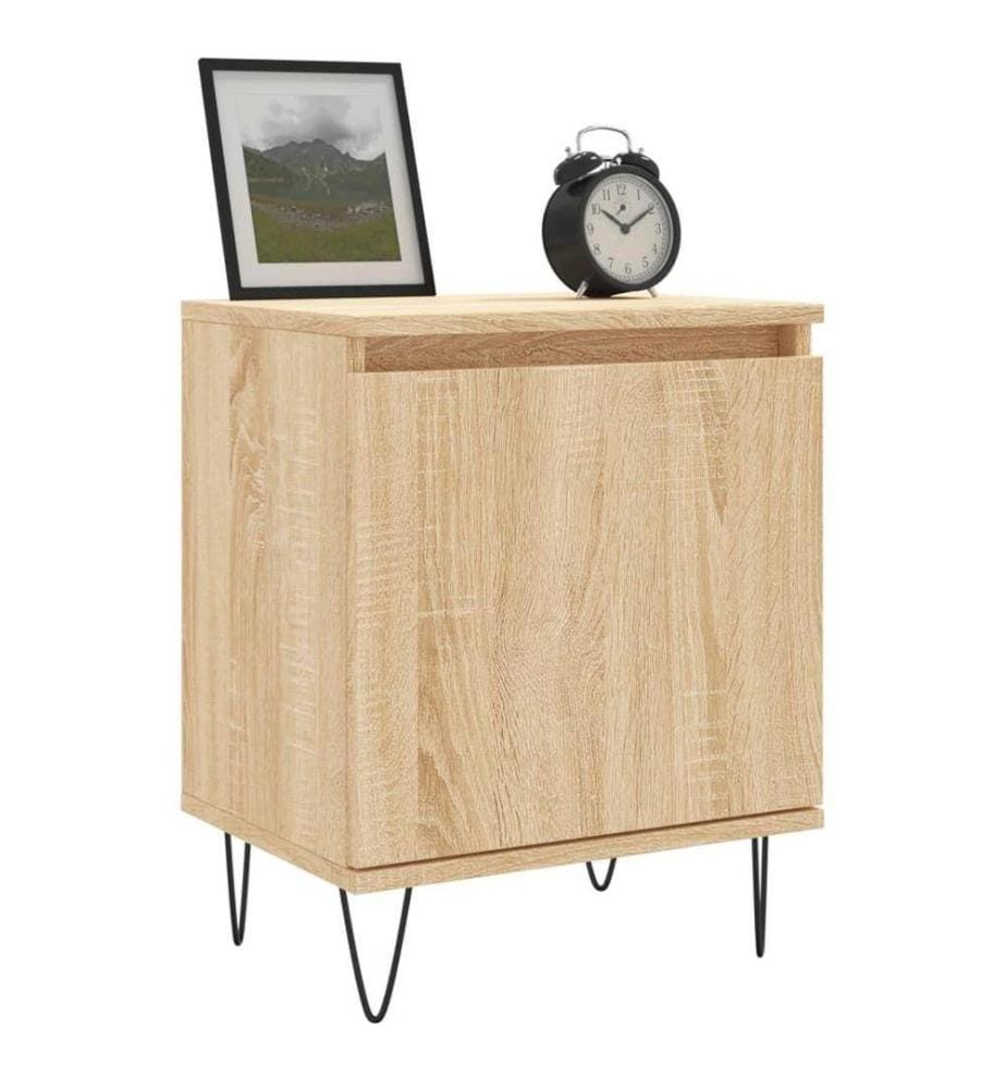 Nachttische 2 Stk. Sonoma-Eiche 40x30x50 cm Holzwerkstoff