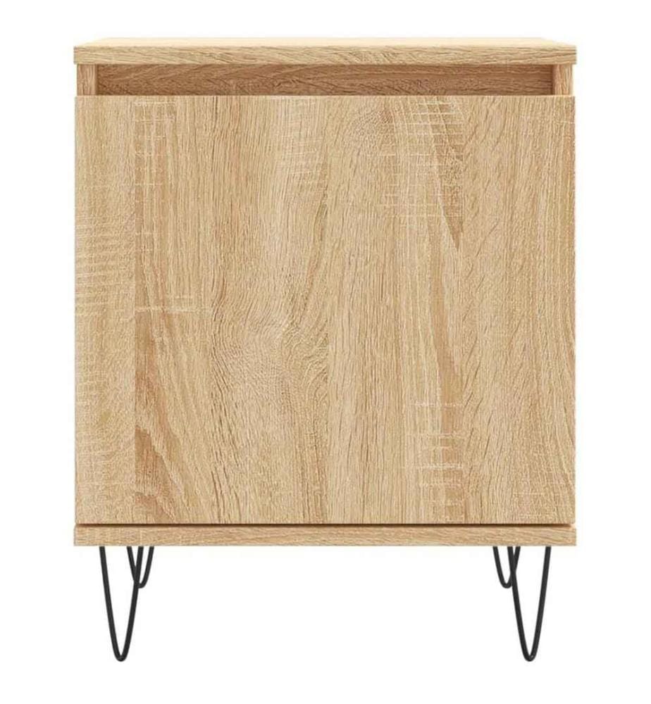 Nachttische 2 Stk. Sonoma-Eiche 40x30x50 cm Holzwerkstoff