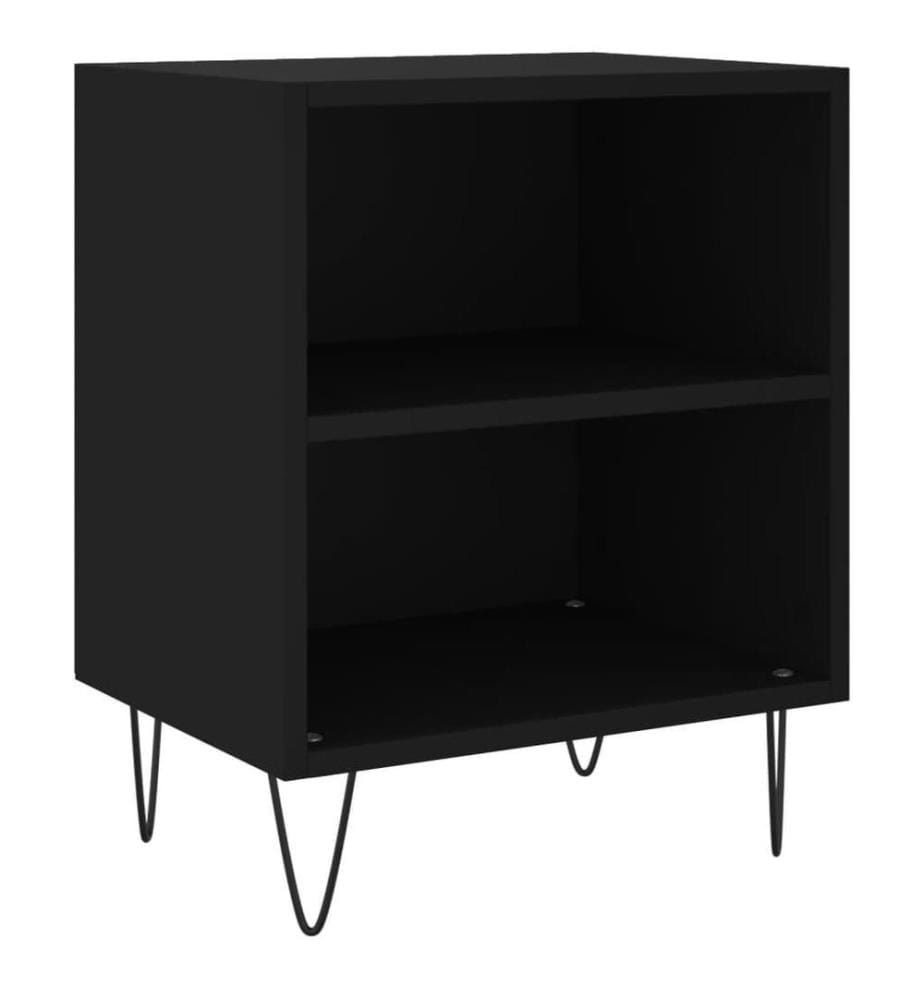 Nachttische 2 Stk. Schwarz 40x30x50 cm Holzwerkstoff