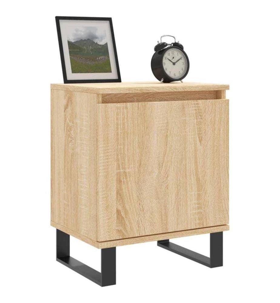 Nachttische 2 Stk. Sonoma-Eiche 40x30x50 cm Holzwerkstoff